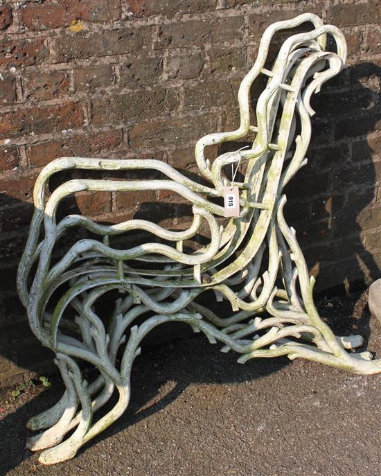 Faux branch iron bench